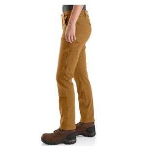 WOMEN'S RUGGED FLEX RELAXED FIT TWILL DOUBLE-FRONT WORK PANT